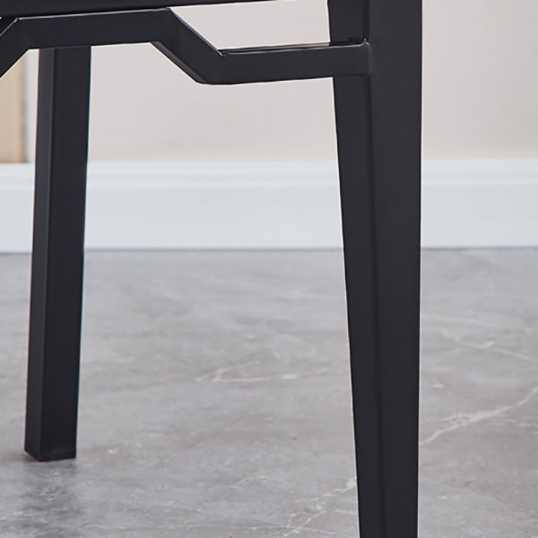 Faux Leather Dining Chairs Glam Style High Back Dining Chairs