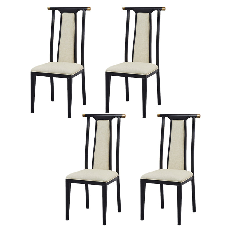 Faux Leather Dining Chairs Glam Style High Back Dining Chairs