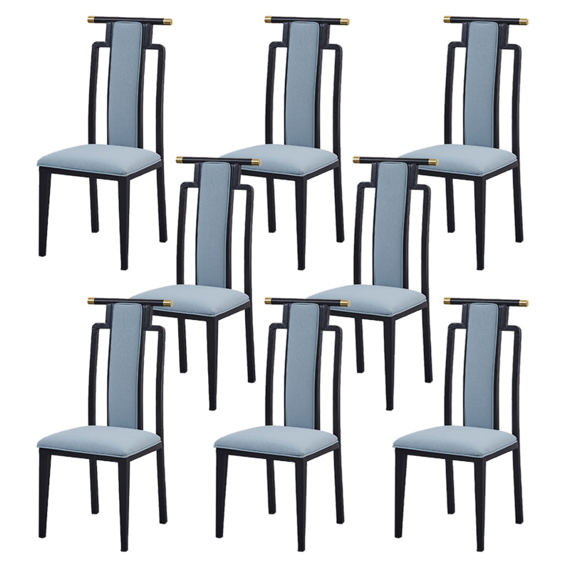 Faux Leather Dining Chairs Glam Style High Back Dining Chairs