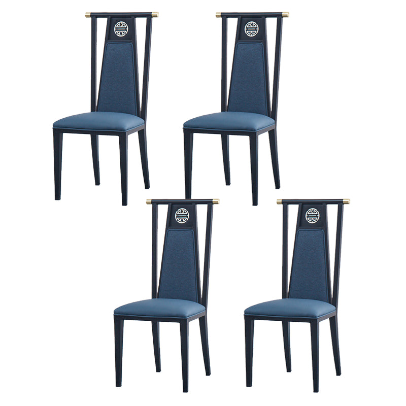 Faux Leather Dining Chairs Glam Style High Back Dining Chairs