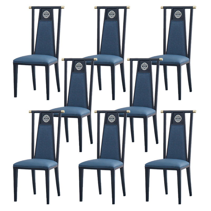 Faux Leather Dining Chairs Glam Style High Back Dining Chairs