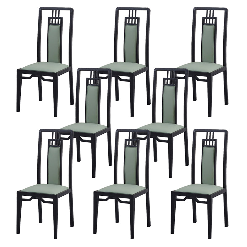 Faux Leather Dining Chairs Glam Style High Back Dining Chairs