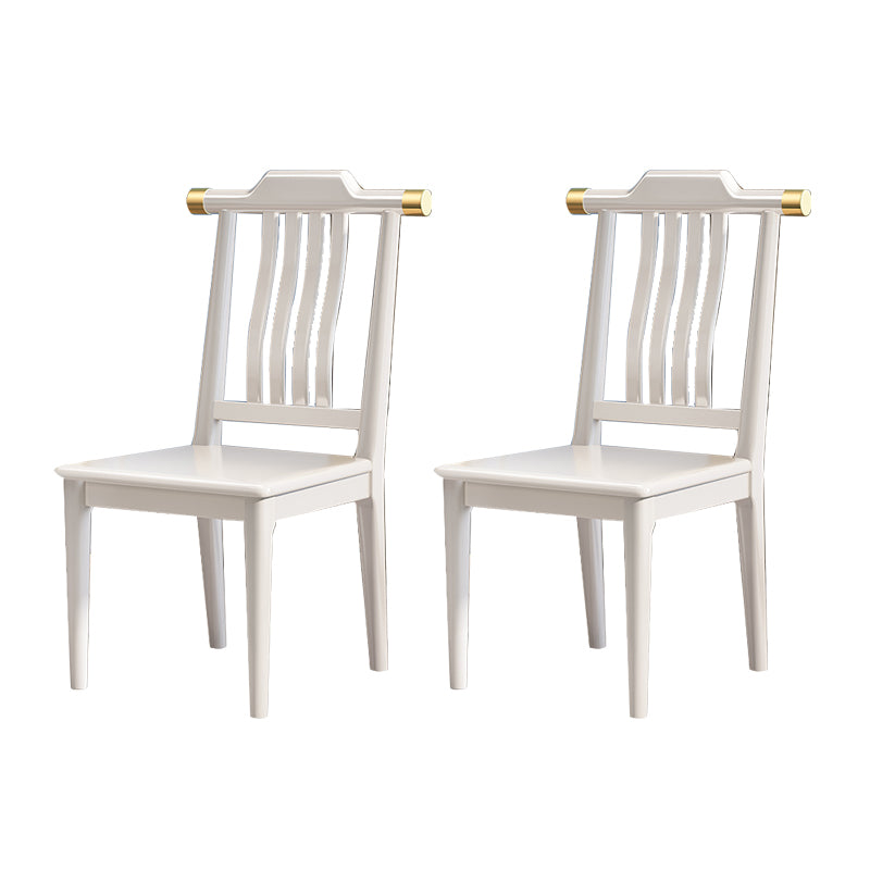 Solid Wood Dining Chairs Modern Style Armless Dining Chairs for Dining Room