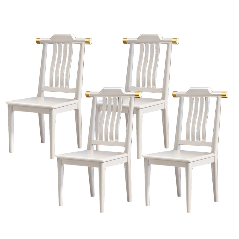 Solid Wood Dining Chairs Modern Style Armless Dining Chairs for Dining Room
