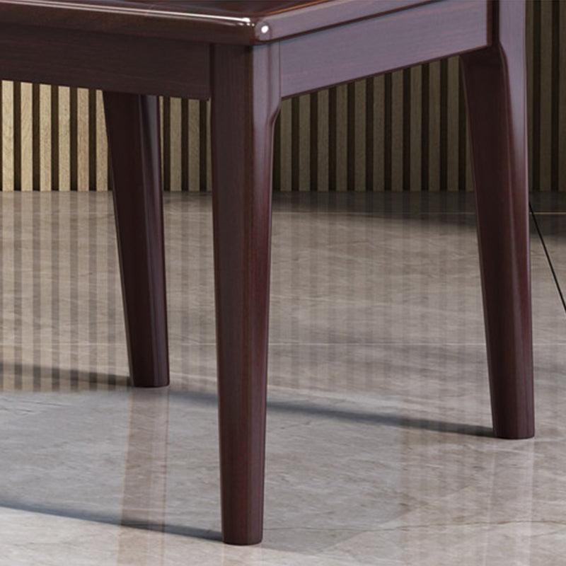 Solid Wood Dining Chairs Modern Style Armless Dining Chairs for Dining Room
