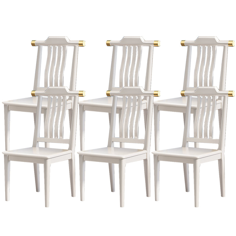 Solid Wood Dining Chairs Modern Style Armless Dining Chairs for Dining Room