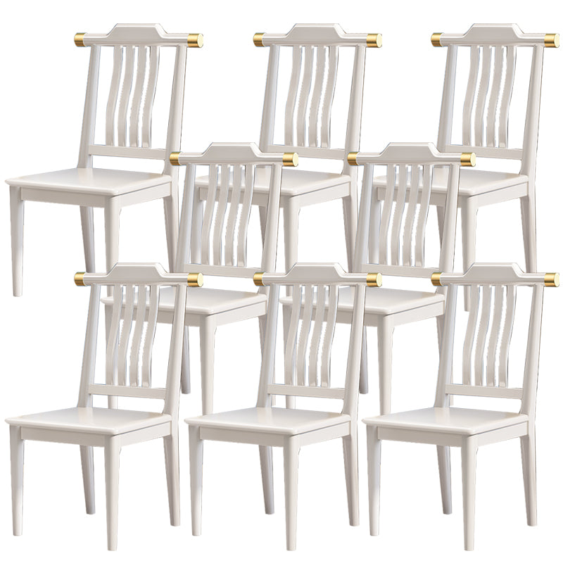 Solid Wood Dining Chairs Modern Style Armless Dining Chairs for Dining Room