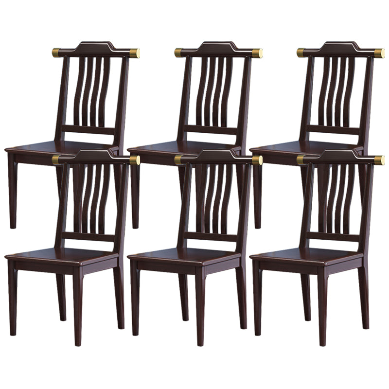 Solid Wood Dining Chairs Modern Style Armless Dining Chairs for Dining Room