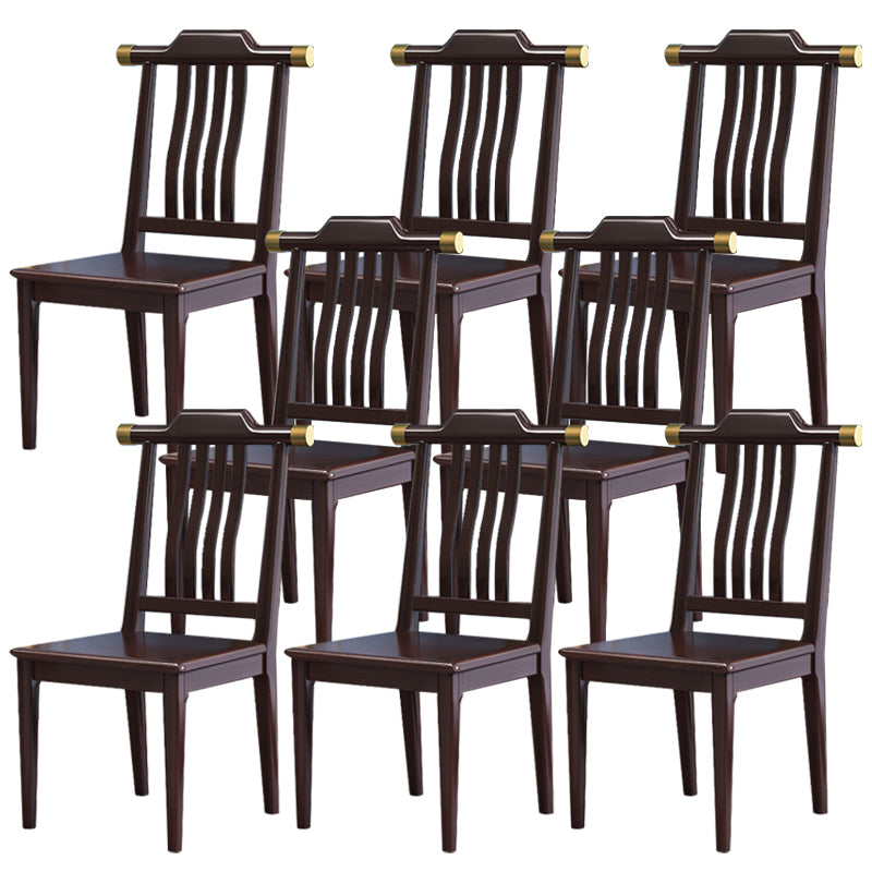 Solid Wood Dining Chairs Modern Style Armless Dining Chairs for Dining Room