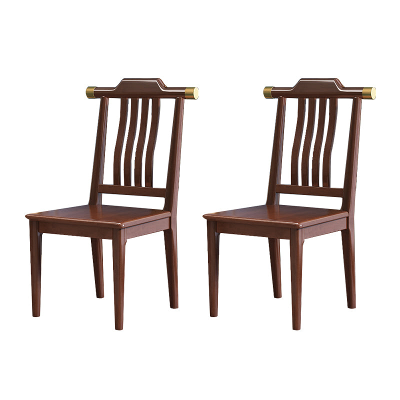Solid Wood Dining Chairs Modern Style Armless Dining Chairs for Dining Room