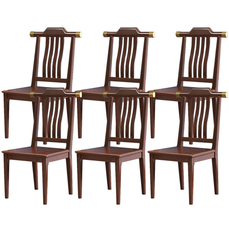 Solid Wood Dining Chairs Modern Style Armless Dining Chairs for Dining Room