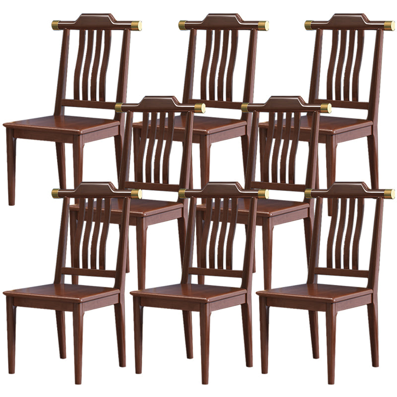 Solid Wood Dining Chairs Modern Style Armless Dining Chairs for Dining Room