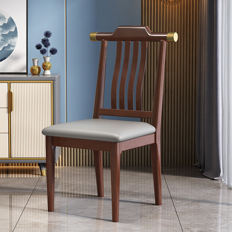 Solid Wood Dining Chairs Modern Style Armless Dining Chairs for Dining Room
