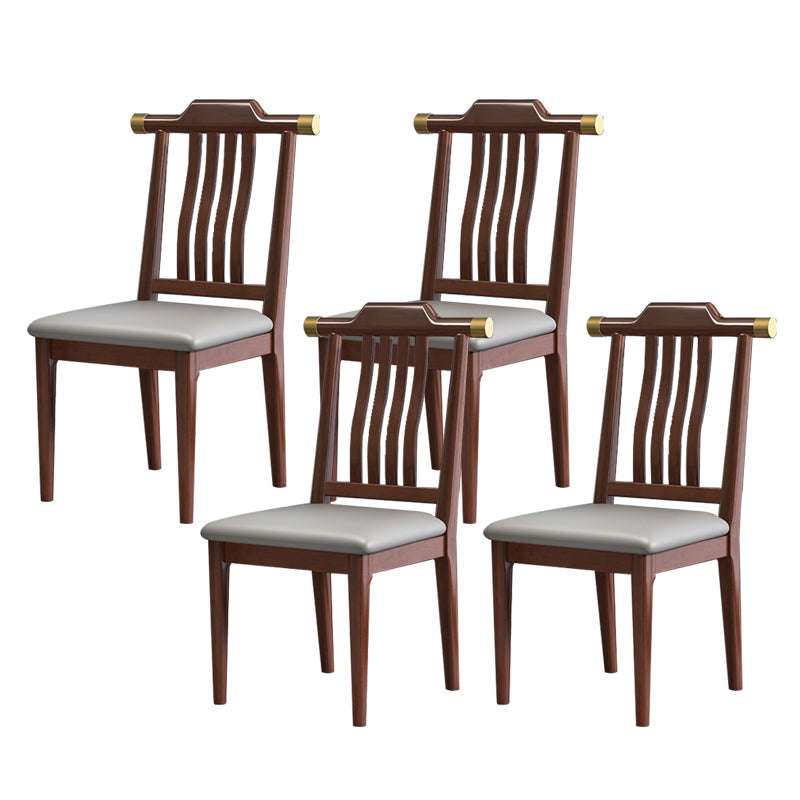 Solid Wood Dining Chairs Modern Style Armless Dining Chairs for Dining Room
