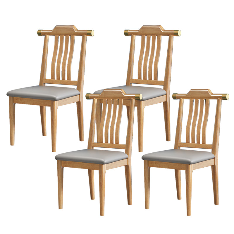 Solid Wood Dining Chairs Modern Style Armless Dining Chairs for Dining Room