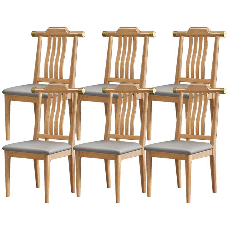 Solid Wood Dining Chairs Modern Style Armless Dining Chairs for Dining Room