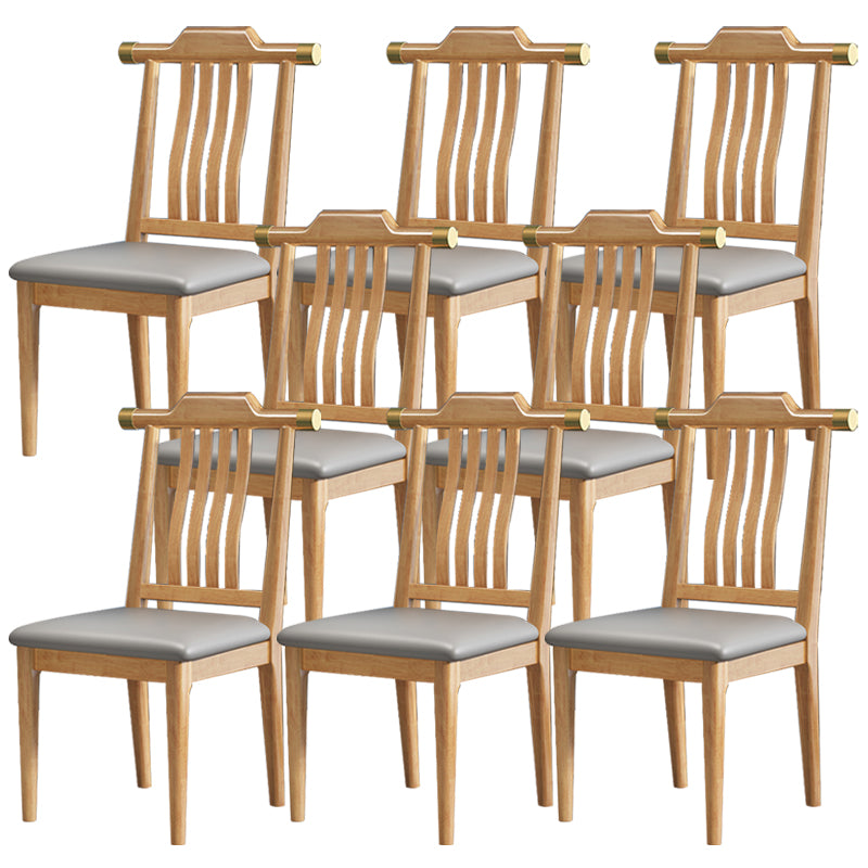 Solid Wood Dining Chairs Modern Style Armless Dining Chairs for Dining Room