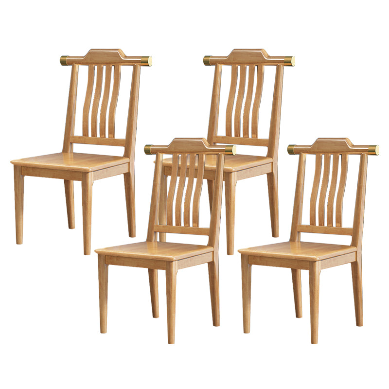 Solid Wood Dining Chairs Modern Style Armless Dining Chairs for Dining Room
