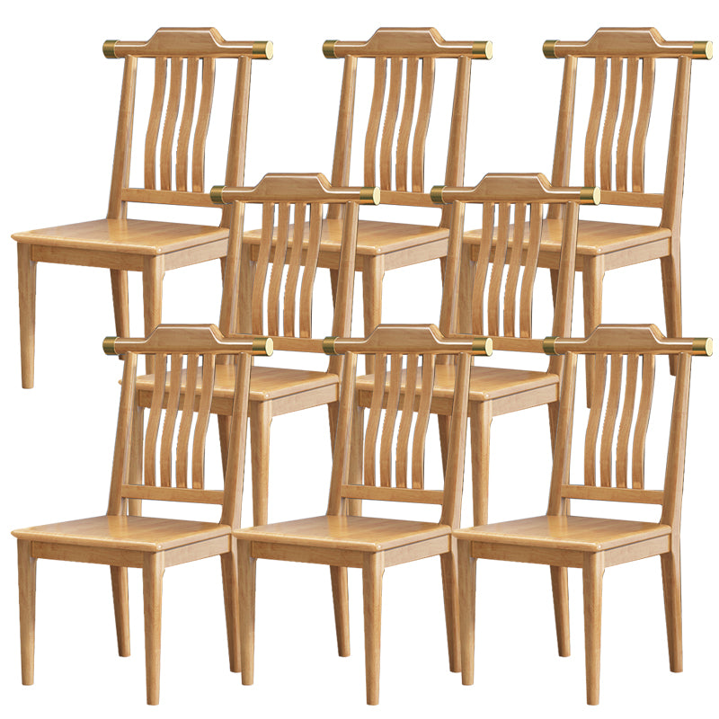 Solid Wood Dining Chairs Modern Style Armless Dining Chairs for Dining Room