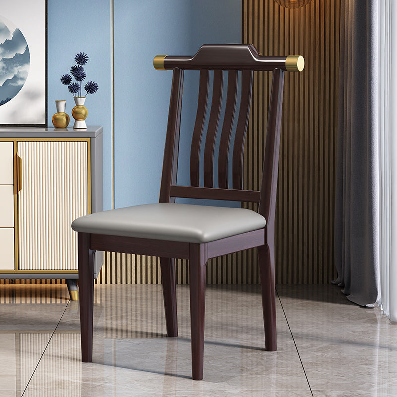 Solid Wood Dining Chairs Modern Style Armless Dining Chairs for Dining Room