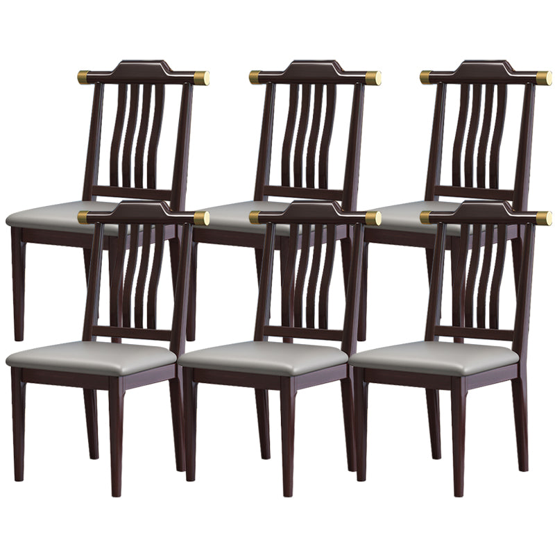 Solid Wood Dining Chairs Modern Style Armless Dining Chairs for Dining Room