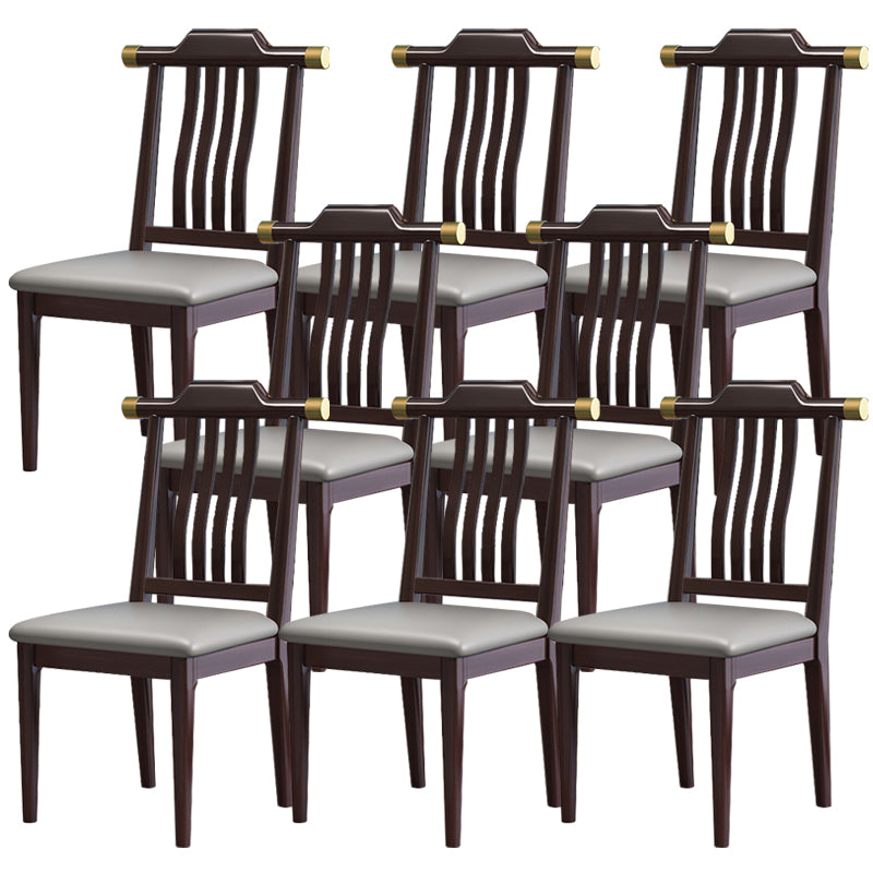 Solid Wood Dining Chairs Modern Style Armless Dining Chairs for Dining Room