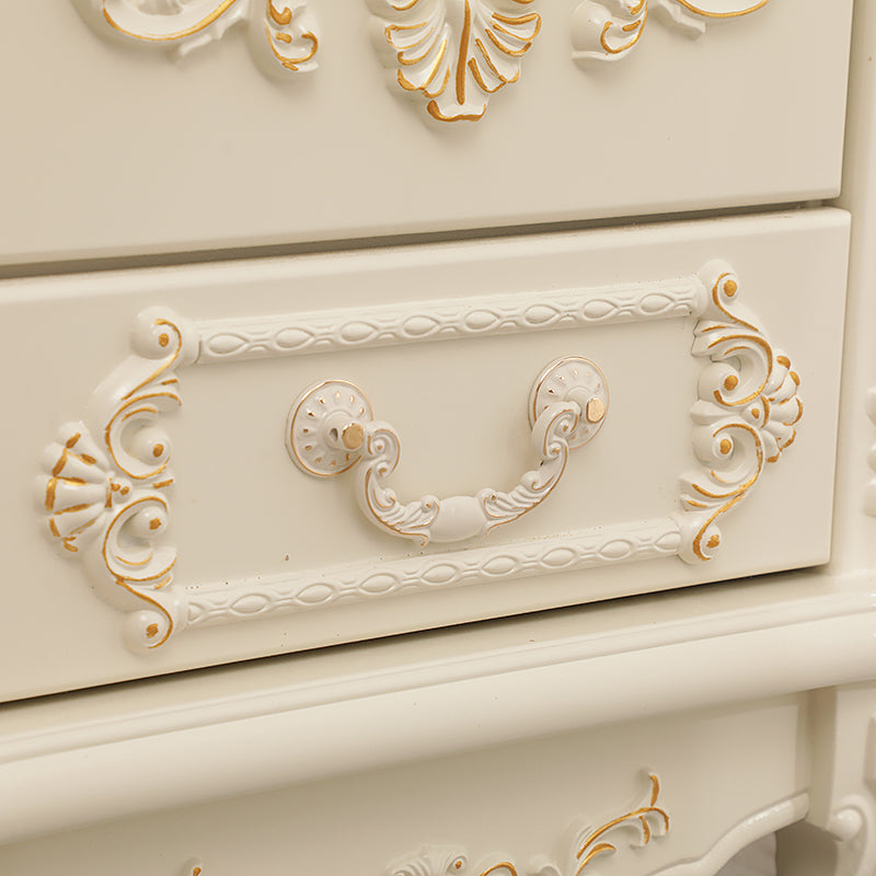 Traditional Display Stand Glass Doors Solid Wood Storage Cabinet for Dining Room