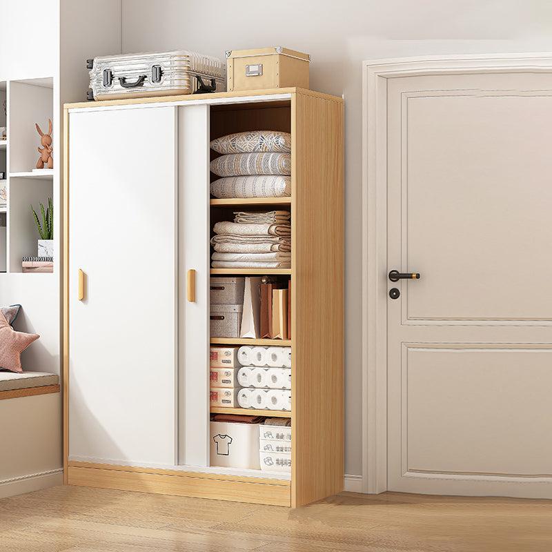 Manufactured Wood Wardrobe Armoire Contemporary Hanging Clothes Rack