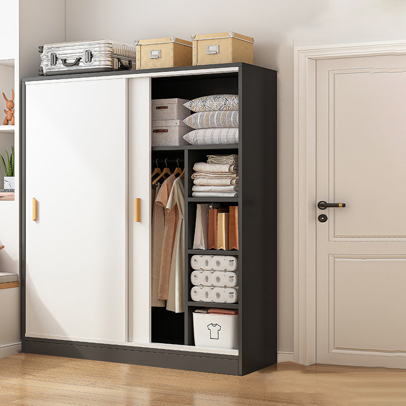 Manufactured Wood Wardrobe Armoire Contemporary Hanging Clothes Rack