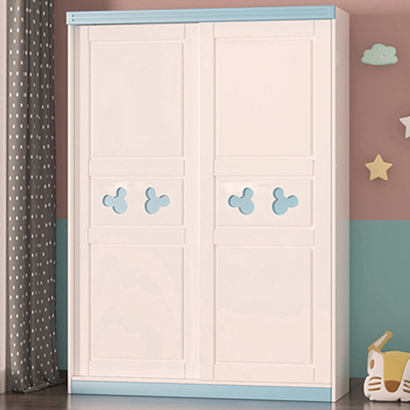 Pink and Blue Dress Up Unit Manufactured Wood Hanging Clothes Rack