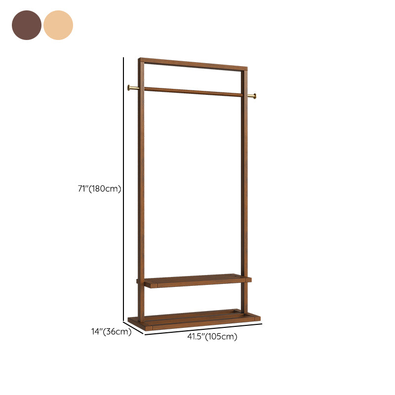 Contemporary Bedroom Armoire Solid Wood Storage Cabinet with Shelves