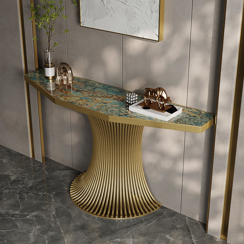 Geometric Shape Contemporary Console Table Stone Console Sofa Table for Hall
