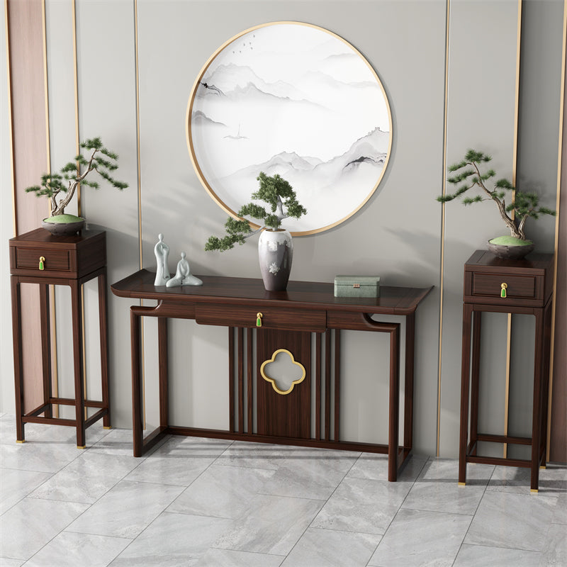 Rectangle Shape Contemporary Console Table Brown Console Sofa Table