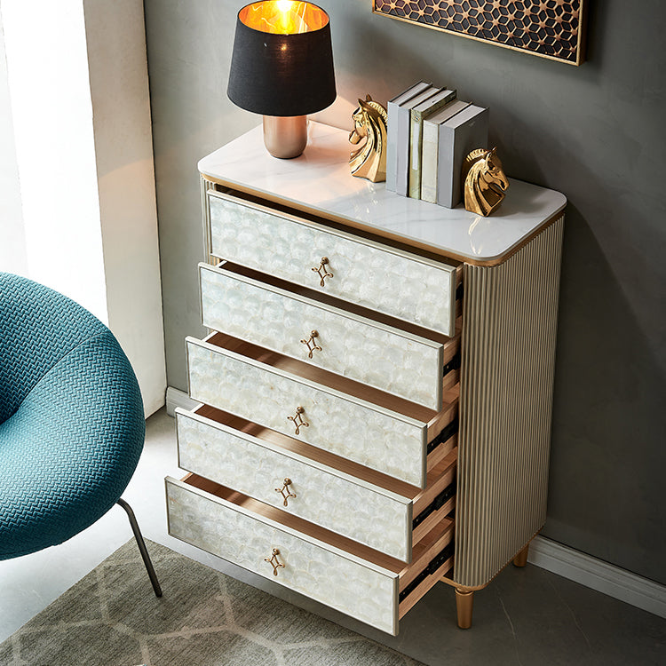 Stone Storage Chest Dresser Modern Storage Chest for Bedroom