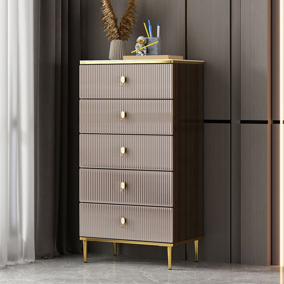 Modern Storage Chest Dresser Stone Storage Chest with 5 Drawers