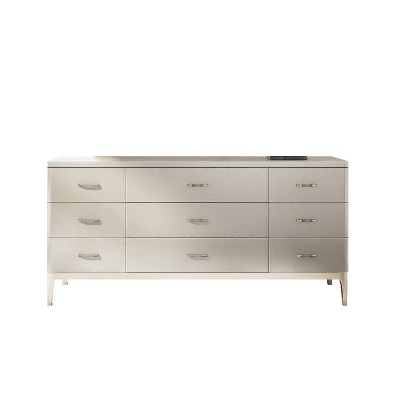 Horizontal Storage Chest Dresser Glam Storage Chest with Drawers
