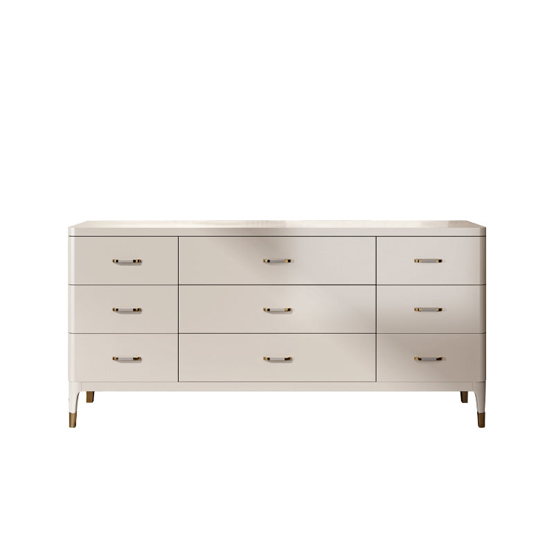 Horizontal Storage Chest Dresser Glam Storage Chest with Drawers