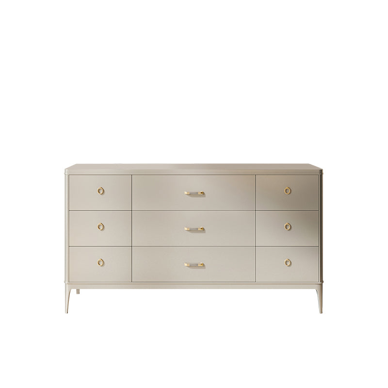 Horizontal Storage Chest Dresser Glam Storage Chest with Drawers