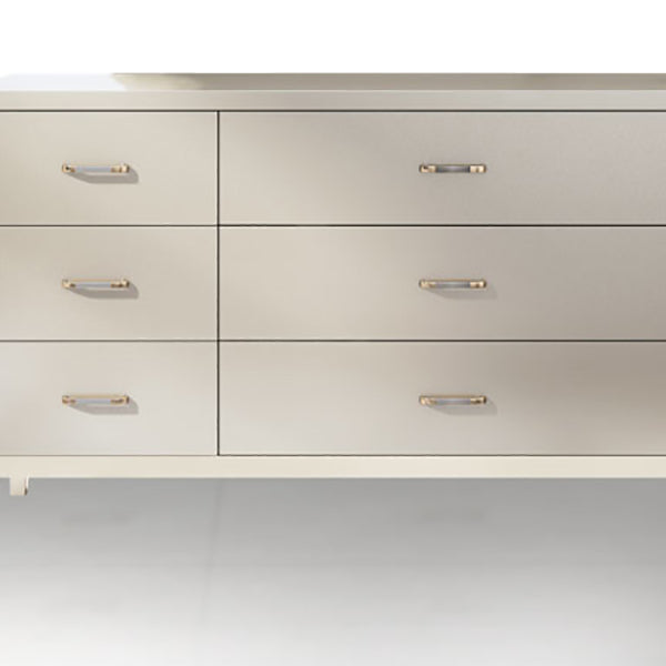 Horizontal Storage Chest Dresser Glam Storage Chest with Drawers
