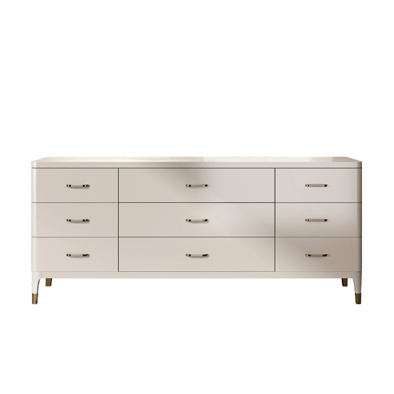Horizontal Storage Chest Dresser Glam Storage Chest with Drawers