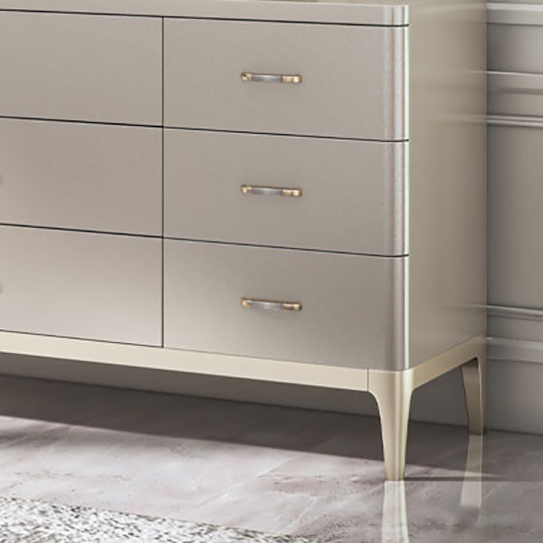 Horizontal Storage Chest Dresser Glam Storage Chest with Drawers