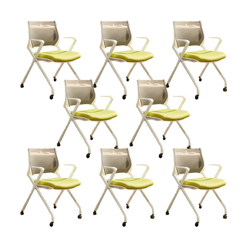 Fixed Arms Office Chair No Distressing Ergonomic Modern Desk Chair with Wheels