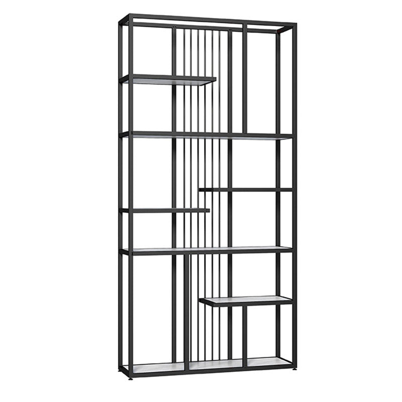 Etagere Contemporary Bookshelf Open Back Metal Bookcase with Shelves