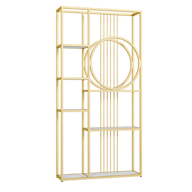 Etagere Contemporary Bookshelf Open Back Metal Bookcase with Shelves