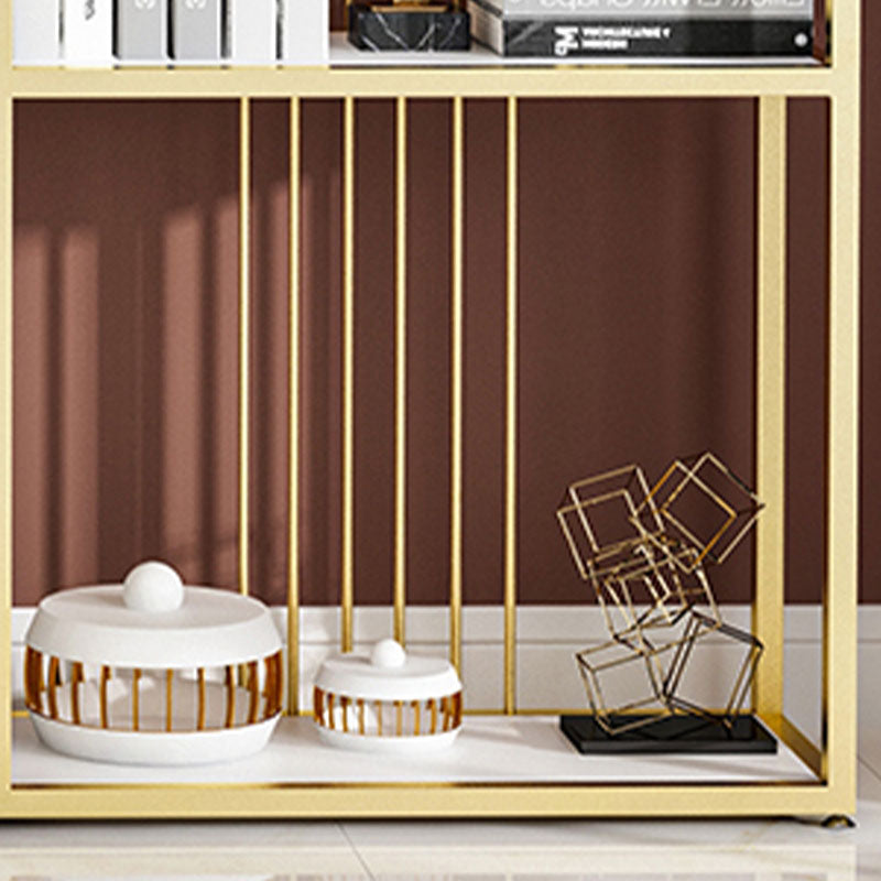 Etagere Contemporary Bookshelf Open Back Metal Bookcase with Shelves