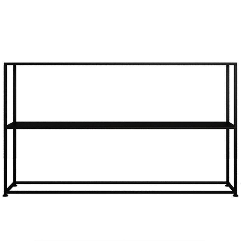 Contemporary Metal Bookshelf Etagere Open Back Bookcase with Shelves