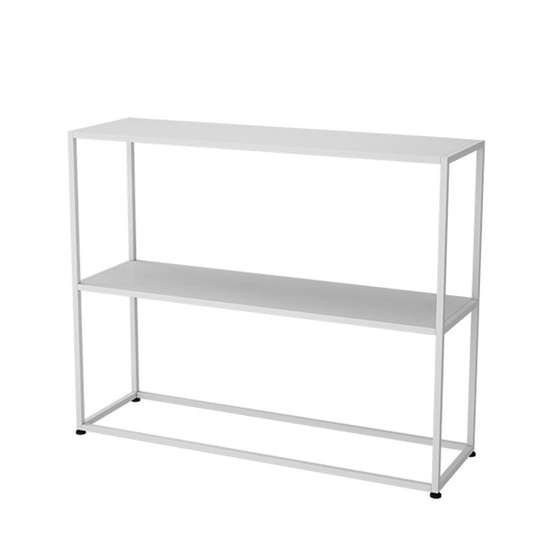 Contemporary Metal Bookshelf Etagere Open Back Bookcase with Shelves