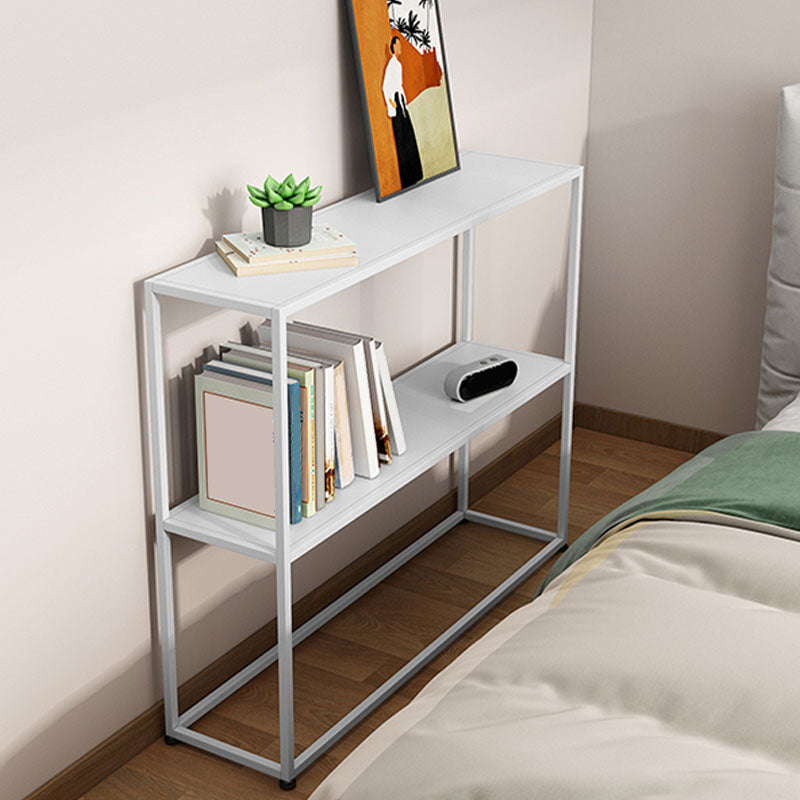 Contemporary Metal Bookshelf Etagere Open Back Bookcase with Shelves