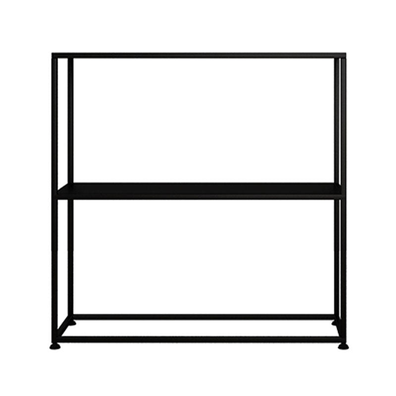 Contemporary Metal Bookshelf Etagere Open Back Bookcase with Shelves