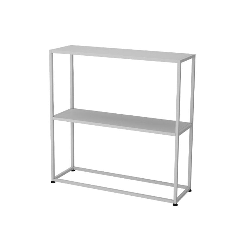 Contemporary Metal Bookshelf Etagere Open Back Bookcase with Shelves